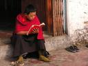 Studying monk.